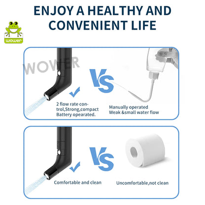 Wower Portable Electric Bidet for Personal Hygiene – 2.3L Rechargeable Shattaf Travel & Camping Bidet Shower Sprayer