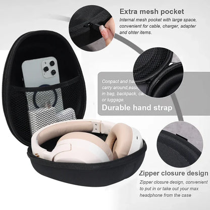 Shockproof EVA Headphone Case for Sony WH-1000XM4 – High-Capacity Protective Storage Bag for Earphones & Headsets