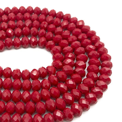 Faceted Crystal Glass Beads 2-8mm Loose Spacer Beads for DIY Jewelry Making Bracelets & Earrings