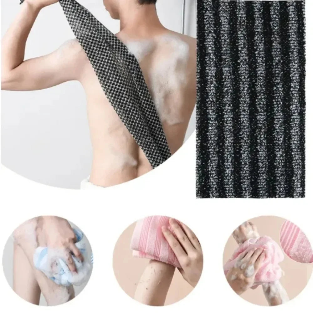 Japanese Nylon Rubbing Washcloth – Exfoliating Back Scrub Shower Sponge Bath Towel