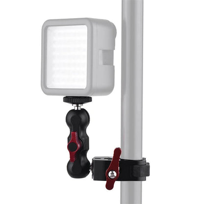 Super Clamp Camera Mount with 360° Ballhead Magic Arm - Double Ball Head Adapter for DSLR, GoPro, LED Lights, & Phone