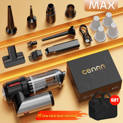 CENRR Mini Car Vacuum Cleaner – 99800PA Powerful Cordless Handheld Blower for Home & Car Cleaning