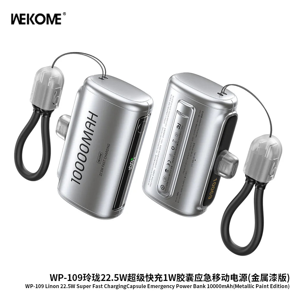10000mAh Mini Power Bank Portable Fast Charging External Battery Pack – Compact Mobile Charger for iPhone, Samsung & Xiaomi Smartphones