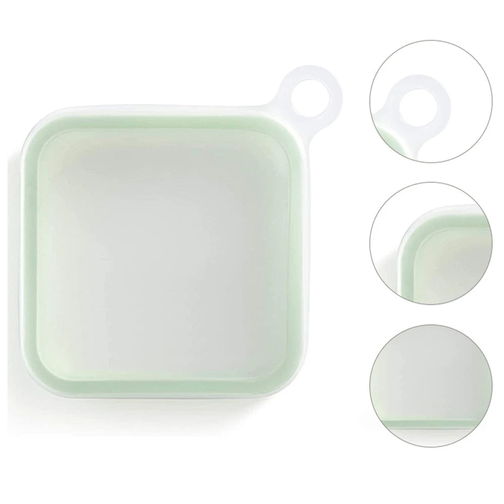 Convenient Silicone Sandwich Toast Bento Box: Portable Food Container with Handle - Ideal Snack Box for Students and Office Workers - Perfect Lunch Solution