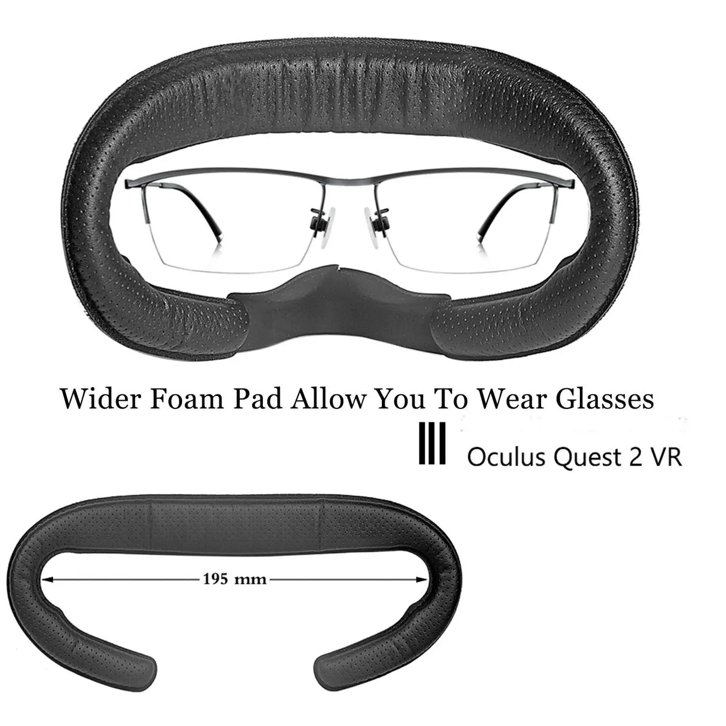 PU Leather Foam Eye Mask Replacement Face Cover for Meta Oculus Quest 2 VR Accessories