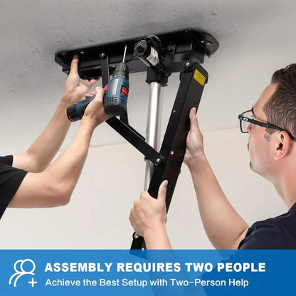Motorized Electric Ceiling TV Mount with Remote – Flip Down Bracket for 32–70 Inch Flat & Curved Screens, Adjustable Roof Installation