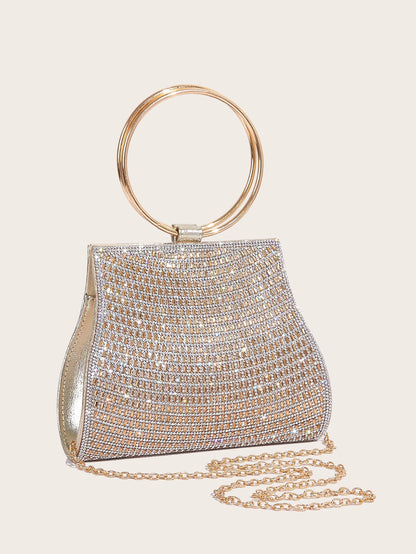 Women’s Rhinestone Diamond Evening Bag – Bridal Clutch Purse for Party, Wedding & Special Occasions