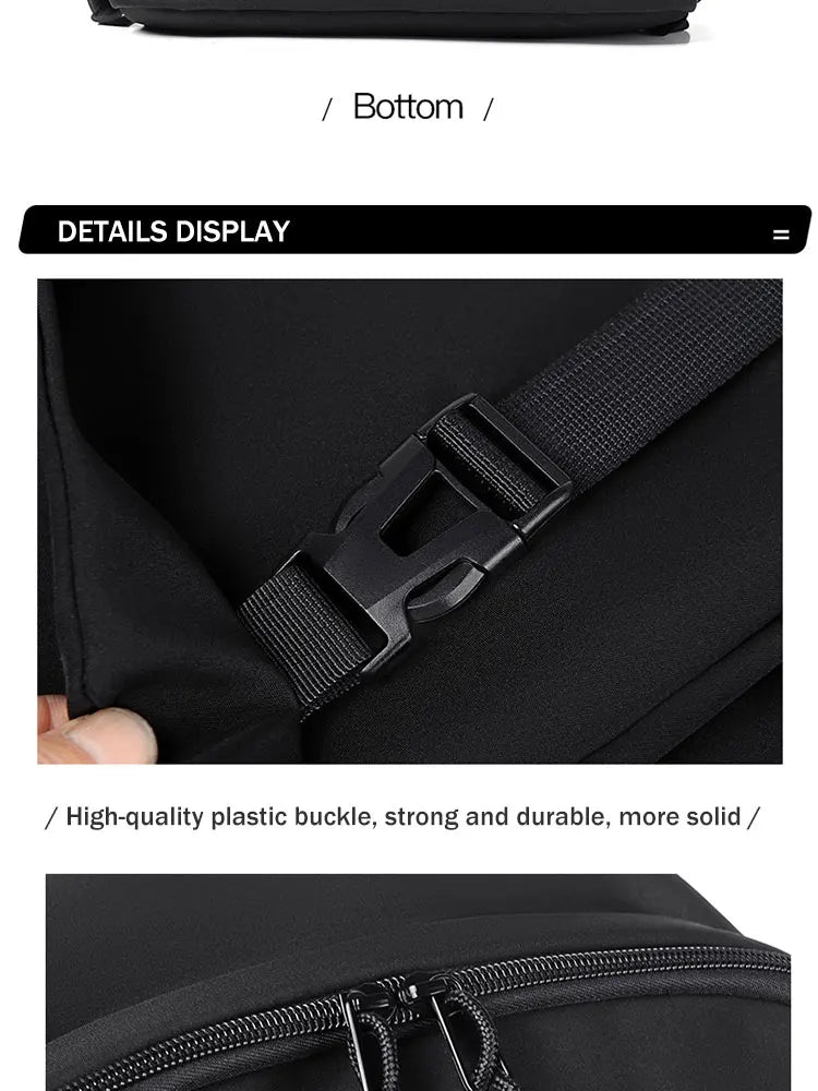 15 Inch Polyester Waterproof Men’s Backpack – Simple, Fashionable Student & Couple Computer Bag