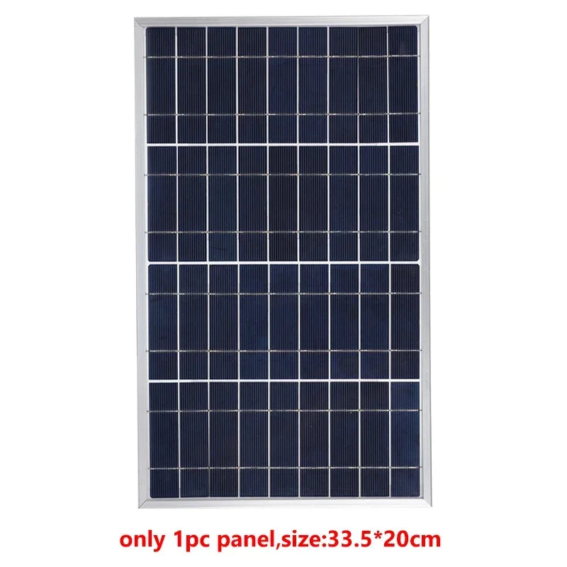 300W/600W Solar Panel Kit - Complete 12V Polycrystalline USB Power, Portable Outdoor Rechargeable Solar Cell Generator
