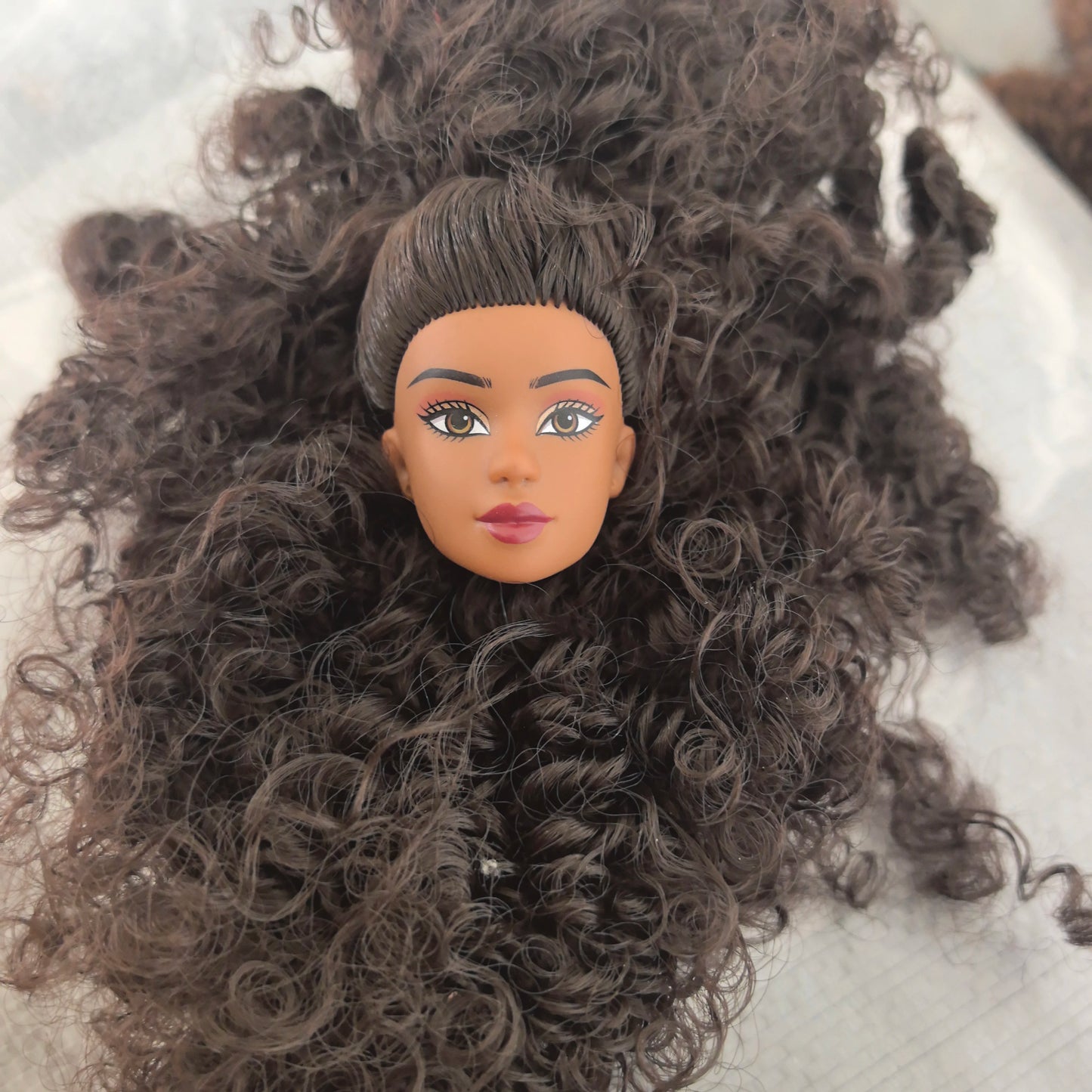 Original 1/6 Doll Supermodel FR Heads — DIY Curly Black Hair Doll Accessories, Limited Edition Collectible Gift