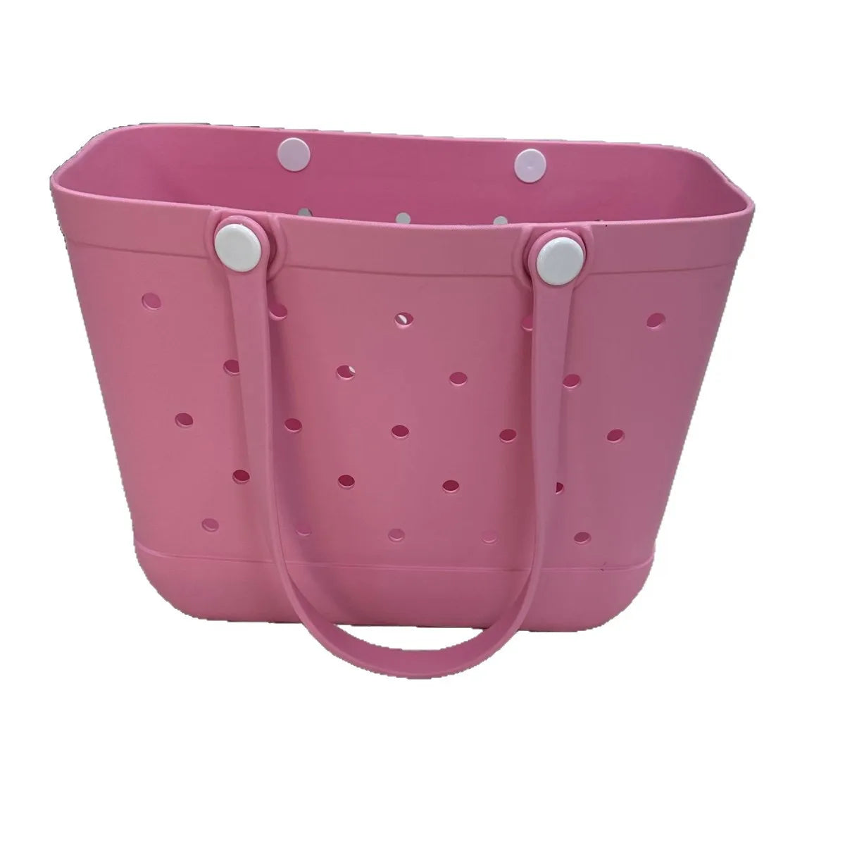 EVA Medium Oval Beach Bag – Waterproof Large Capacity Hollow Design Handbag, Fashion Sports Style Portable Open Mouth Tote