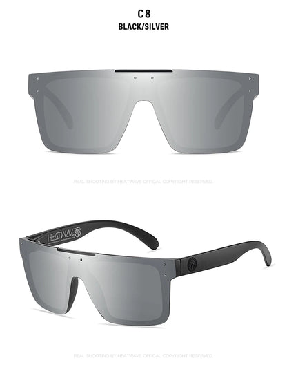 NEW Luxury Brand Mirrored Polarized Sunglasses — Men’s Sport Goggles with UV400 Protection & Case