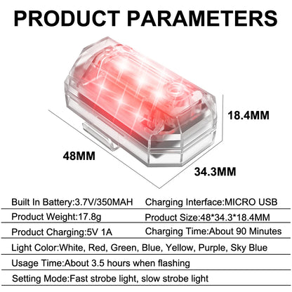 Donwof M3 Car & Motorcycle Strobe Light – Waterproof LED Anti-Collision Warning with Remote