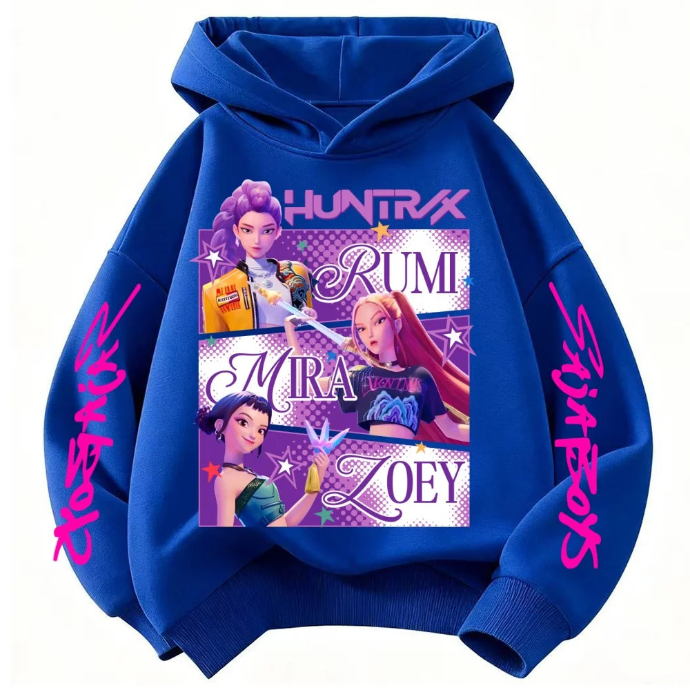 KPop Demon Hunters Huntrix Hoodie – Kids Fashion Sweatshirt for Girls & Boys, Spring Autumn Casual Tops