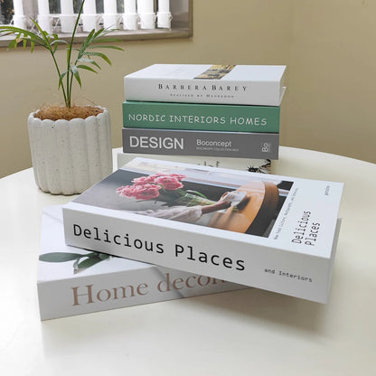 Luxury Fake Books for Decor - Elegant Living Room Coffee Table Ornaments and Remote Control Storage Box