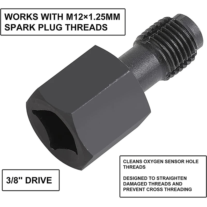5-Piece Oxygen Sensor Wrench Kit - Automotive O2 Socket Removal & Installation Tool Set