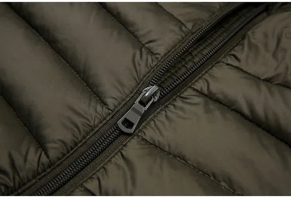 2024 Men’s Ultra-Light Down Jacket – 90% White Duck Down Hooded Thermal Feather Coat