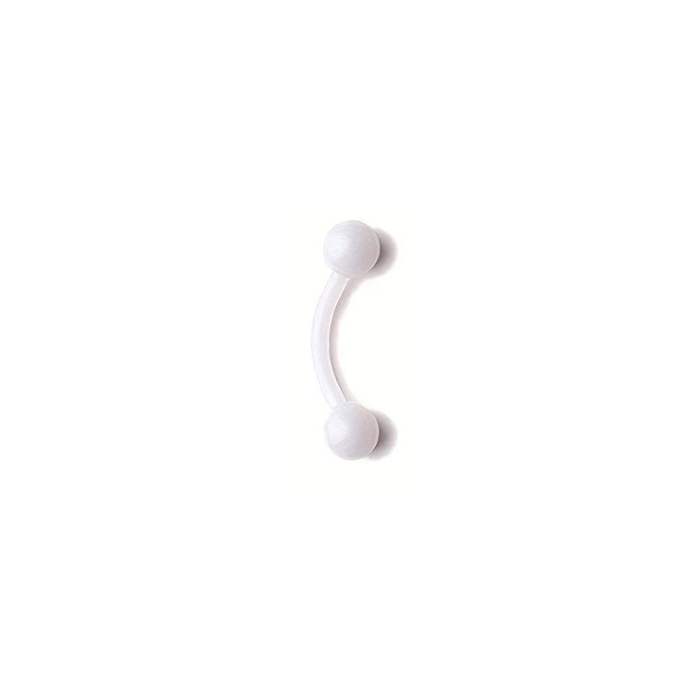 8mm Colorful Plastic Piercing Studs - Soft Lip, Nose & Cartilage Body Jewelry