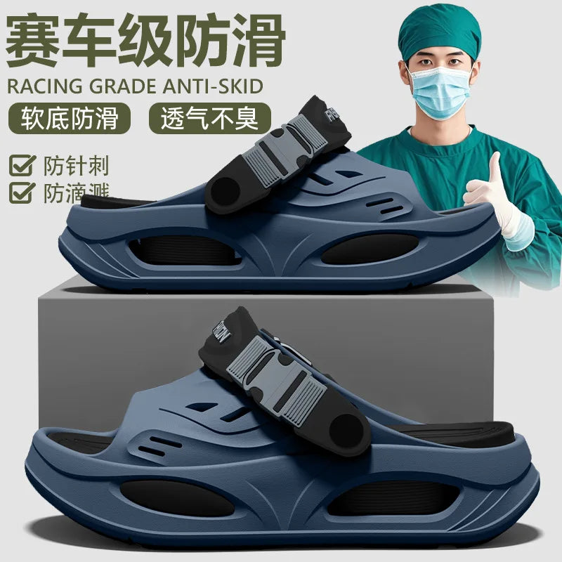 Men's Arch Support Slippers - EVA Anti-Slip Thick Sole Summer Sandals for Driving