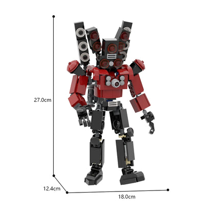 MOC Titan Speakerman Model – 172-Piece Anime-Inspired Construction Blocks Toy for LEGO Skibidi Toilet
