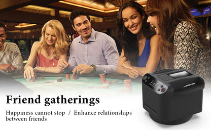 360° Rotating Automatic Card Shuffler & Dealer Machine - 2 in 1 Playing Cards Tool for Home & Party