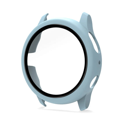 Samsung Galaxy Watch Active 2 Protective Case - Full Coverage Bumper with Tempered Glass Screen Protector for 40mm & 44mm