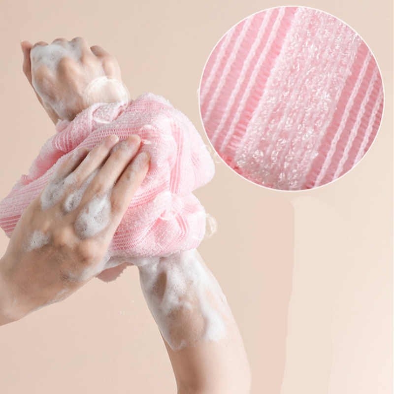 Japanese Nylon Rubbing Washcloth – Exfoliating Back Scrub Shower Sponge Bath Towel