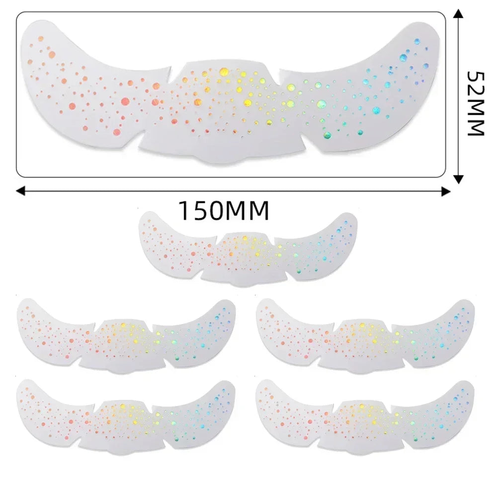 6pcs Hot Stamping Freckles Makeup Patches – Metallic Gold & Silver Temporary Tattoo Stickers for Face