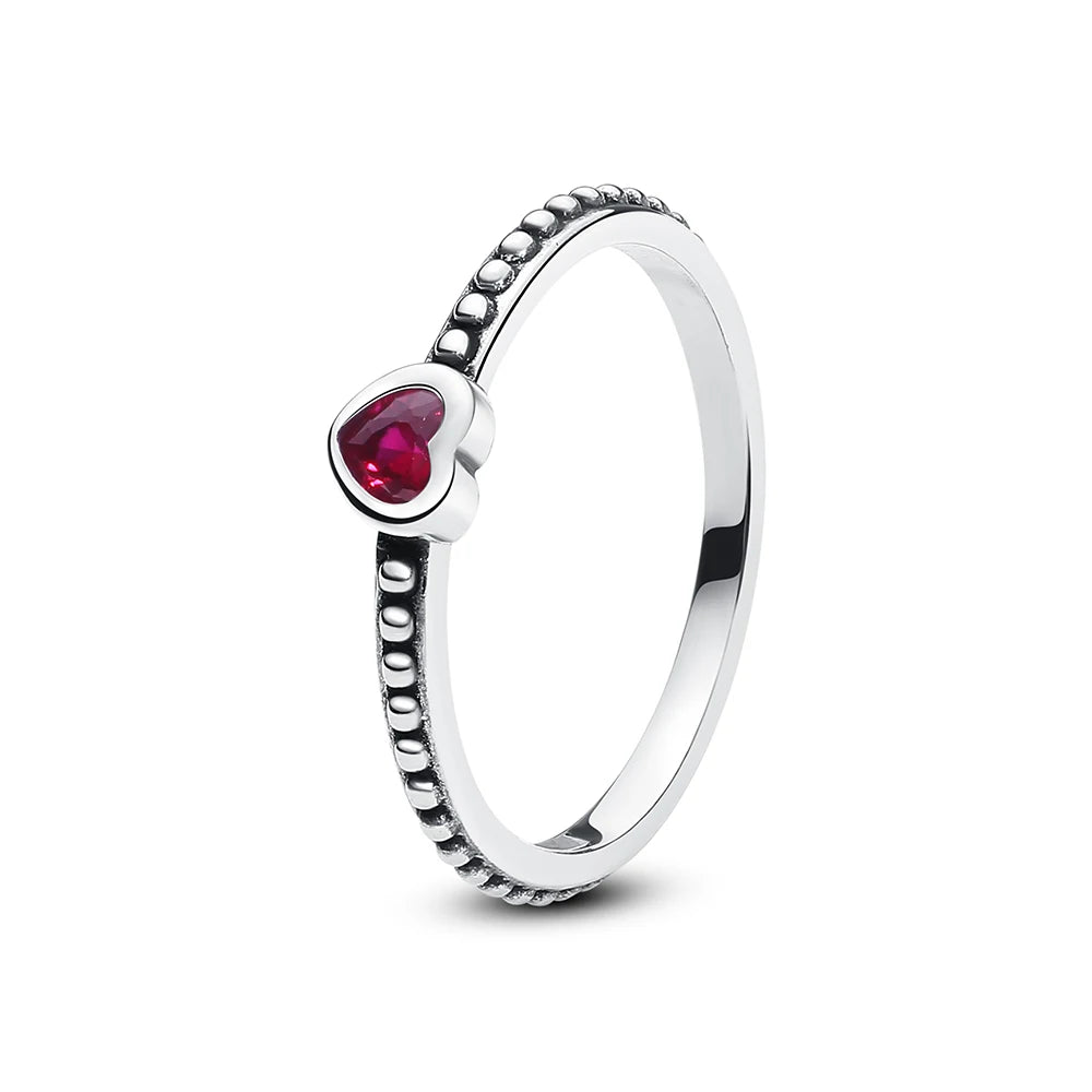 925 Sterling Silver Women’s Ring – Crown, Heart & Wishbone Design with Crystal, Rose Gold Engagement & Wedding Jewelry