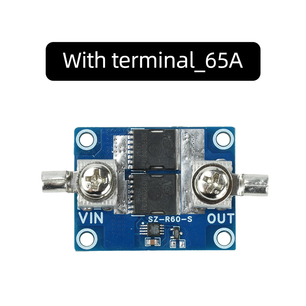 Ideal Diode Module 40A 65A 100A - No-Ground Anti-Reverse Current & Backfeed Protection for Solar and Battery Power Systems