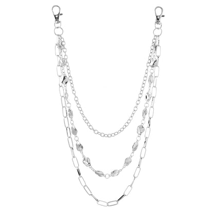 Harajuku Denim Hip Hop Chain - Personalized Punk Double-Layer Waist Chain for Unisex Streetwear