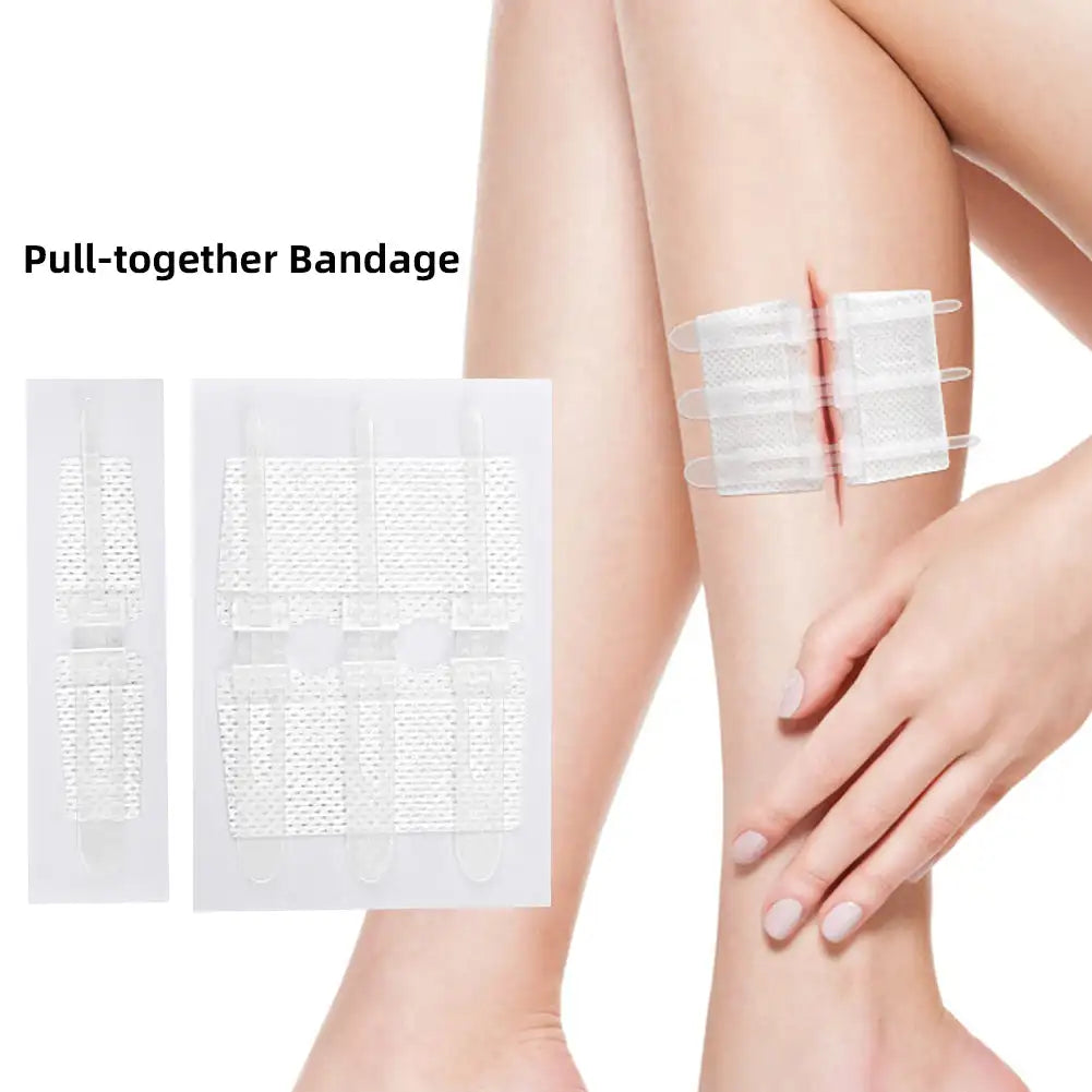 Emergency Wound Closure Strips - Zipper-Style Suture-Free Laceration Closure Device for First Aid