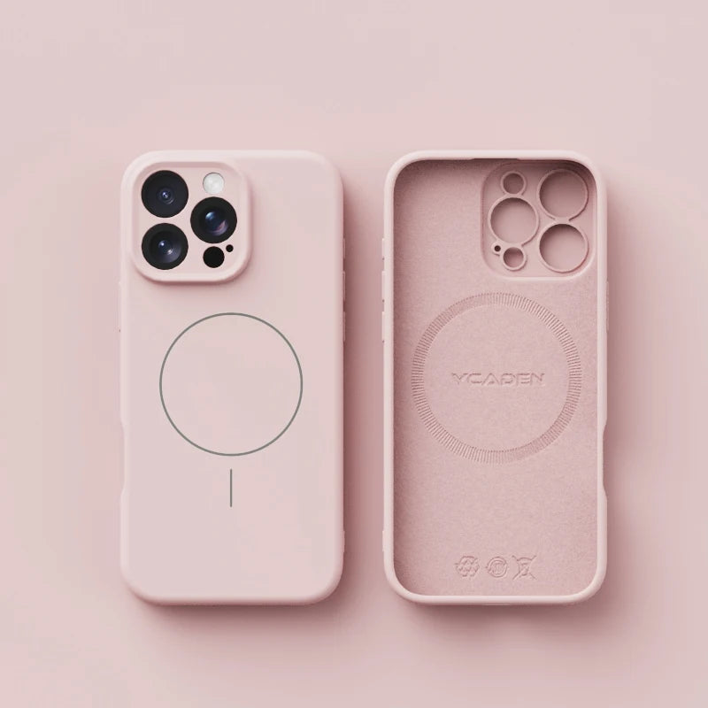 Original Liquid Soft Silicone MagSafe Case — Magnetic Wireless Charging Cover for iPhone 11–16 Pro/Max/Plus