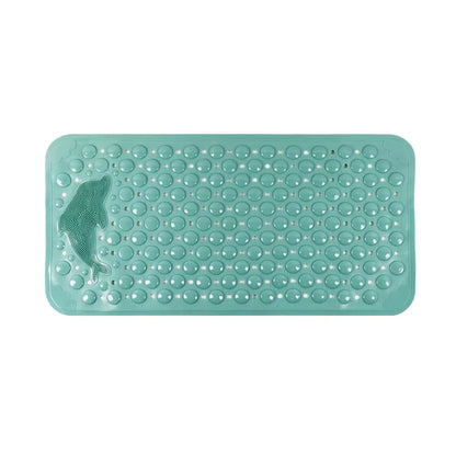 Dolphin Rectangular Non-Slip Bath Mat – 35x70cm PVC Anti-Skid Bathroom & Bathtub Foot Rug