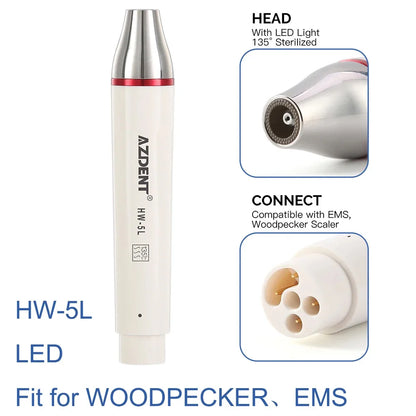AZDENT Ultrasonic Piezo Scaler Handpiece – Compatible with SATELEC, DTE, WOODPECKER, EMS, VRN, 135° Sterilized