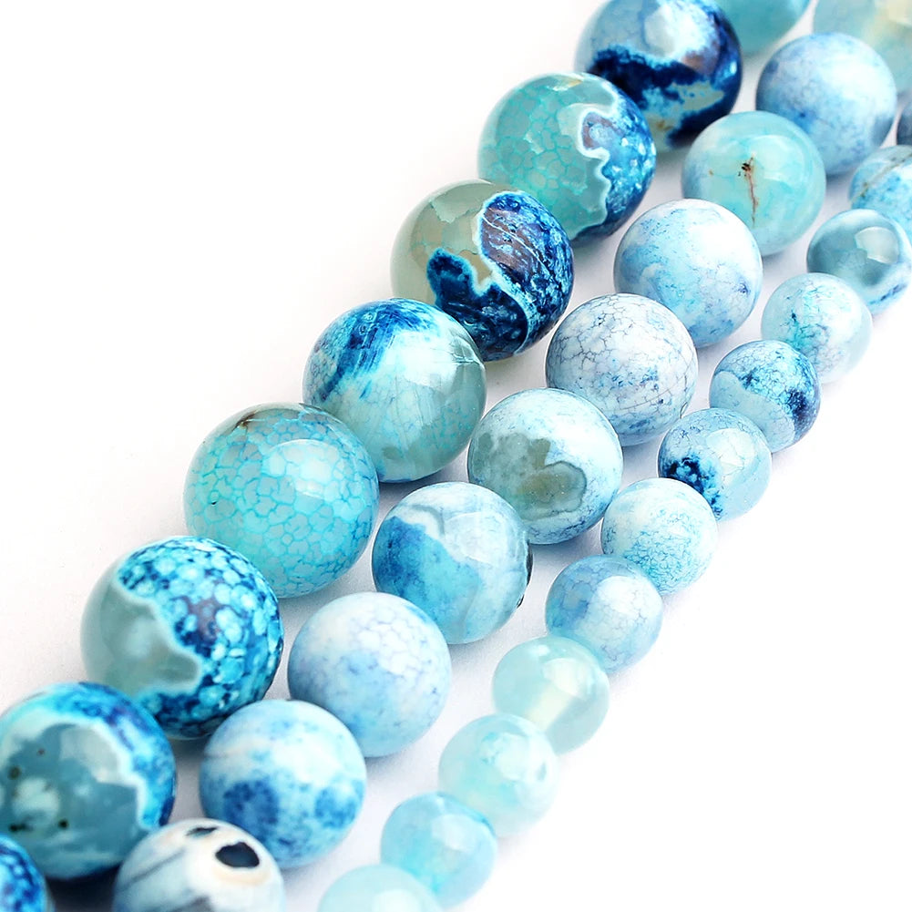 Natural Flame Stone Beads - Yooperlite & Fire Sodalite Loose Spacer Beads for DIY Bracelets and Necklaces