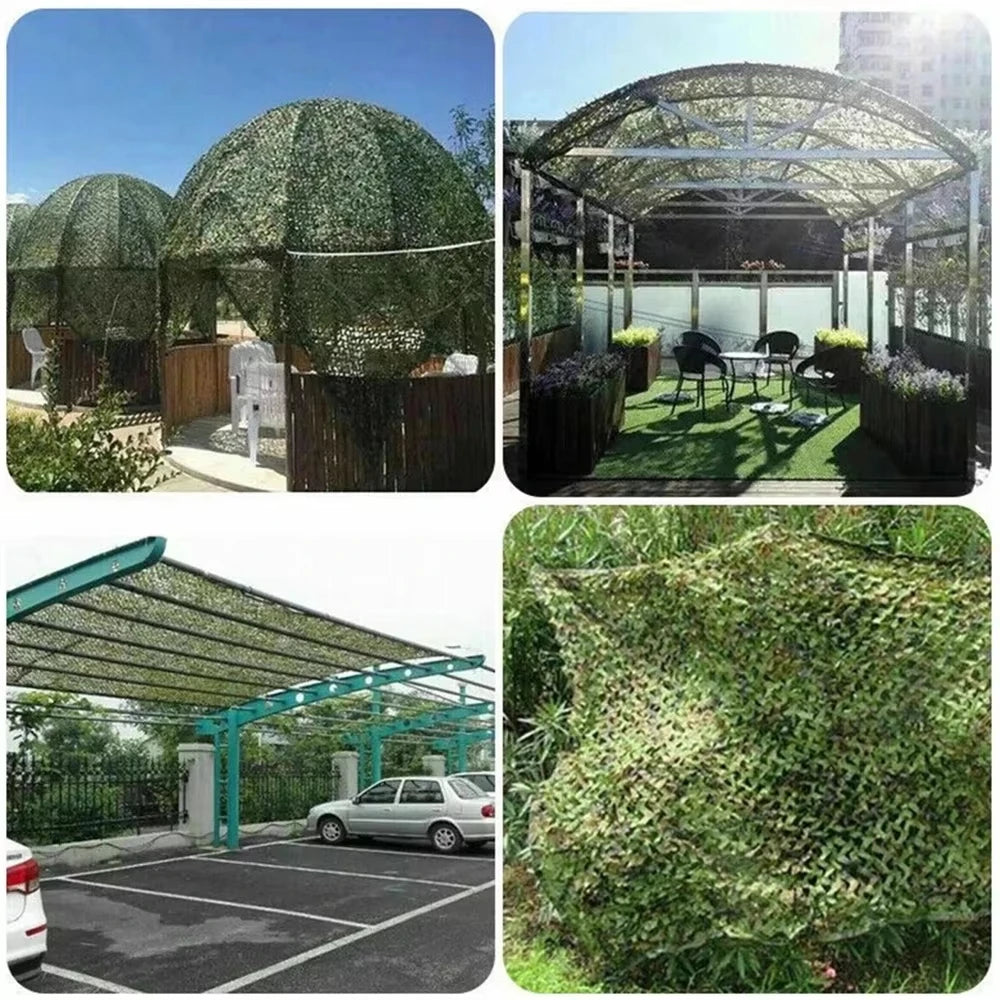 Camouflage Netting - Outdoor Hunting Shade Mesh for Car Tent Awning Camping & Forest Concealment
