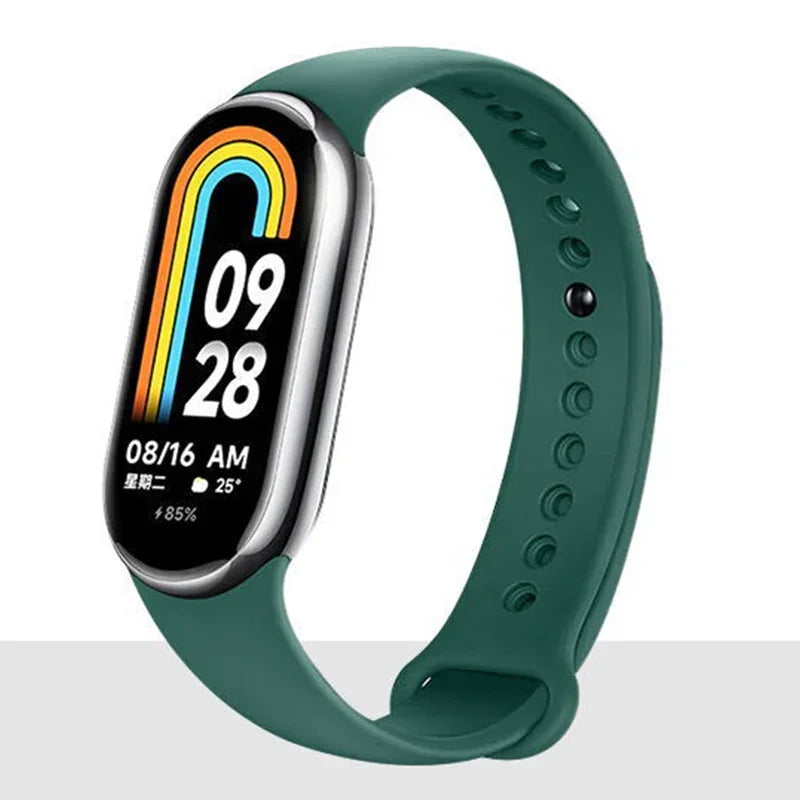 Silicone Sport Strap for Xiaomi Mi Band 8 NFC – Replacement Smartwatch Bracelet