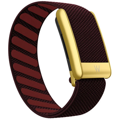 Whoop 5.0 Compatible Nylon Wristband - Black, Silver & Gold Woven Elastic Sports Replacement Strap
