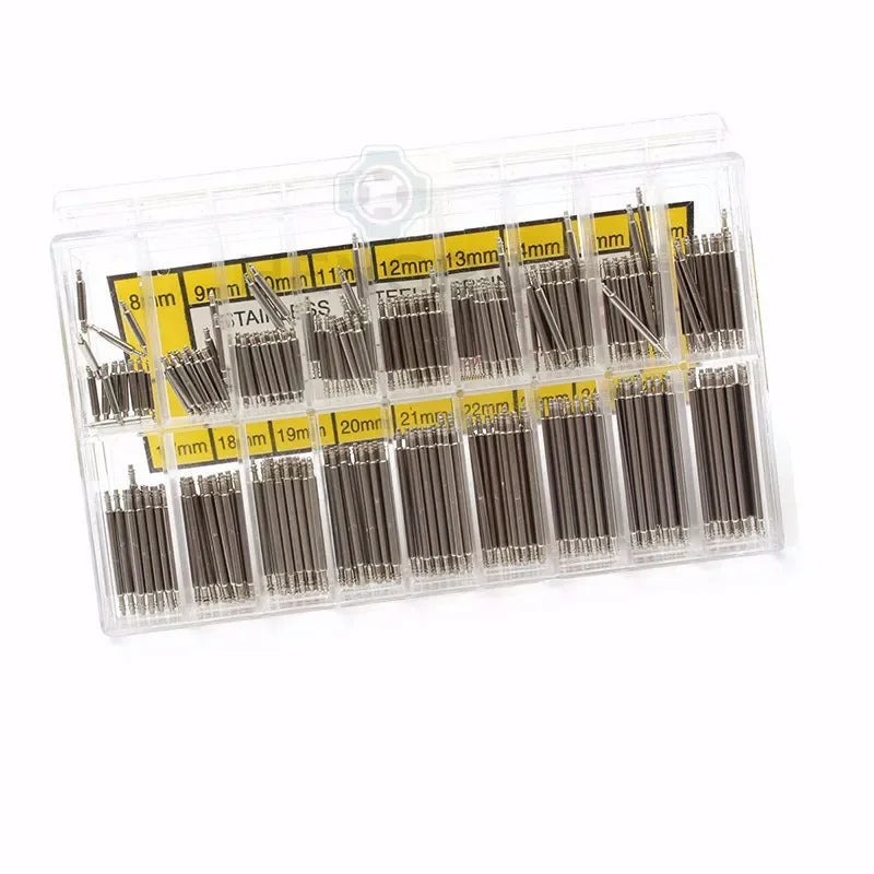 270pcs Stainless Steel Spring Bars Set – 8mm to 25mm for Watchband Strap Repair & Watch Accessories