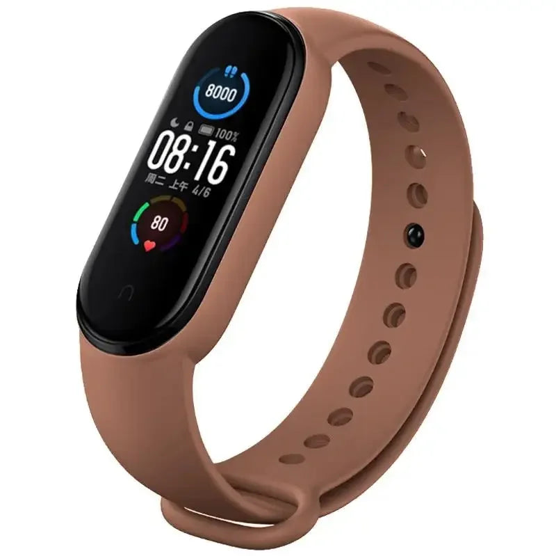 Silicone Watch Strap for Xiaomi Mi Band - Adjustable Replacement Wristband for Mi Band 3 4 5 6 7 Smartwatch