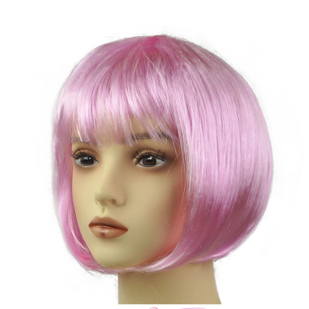 Pretty Short Bob Wig for Women – Natural Fashion Synthetic Wig for Halloween, Cosplay, Anime, and Daily Party Wear