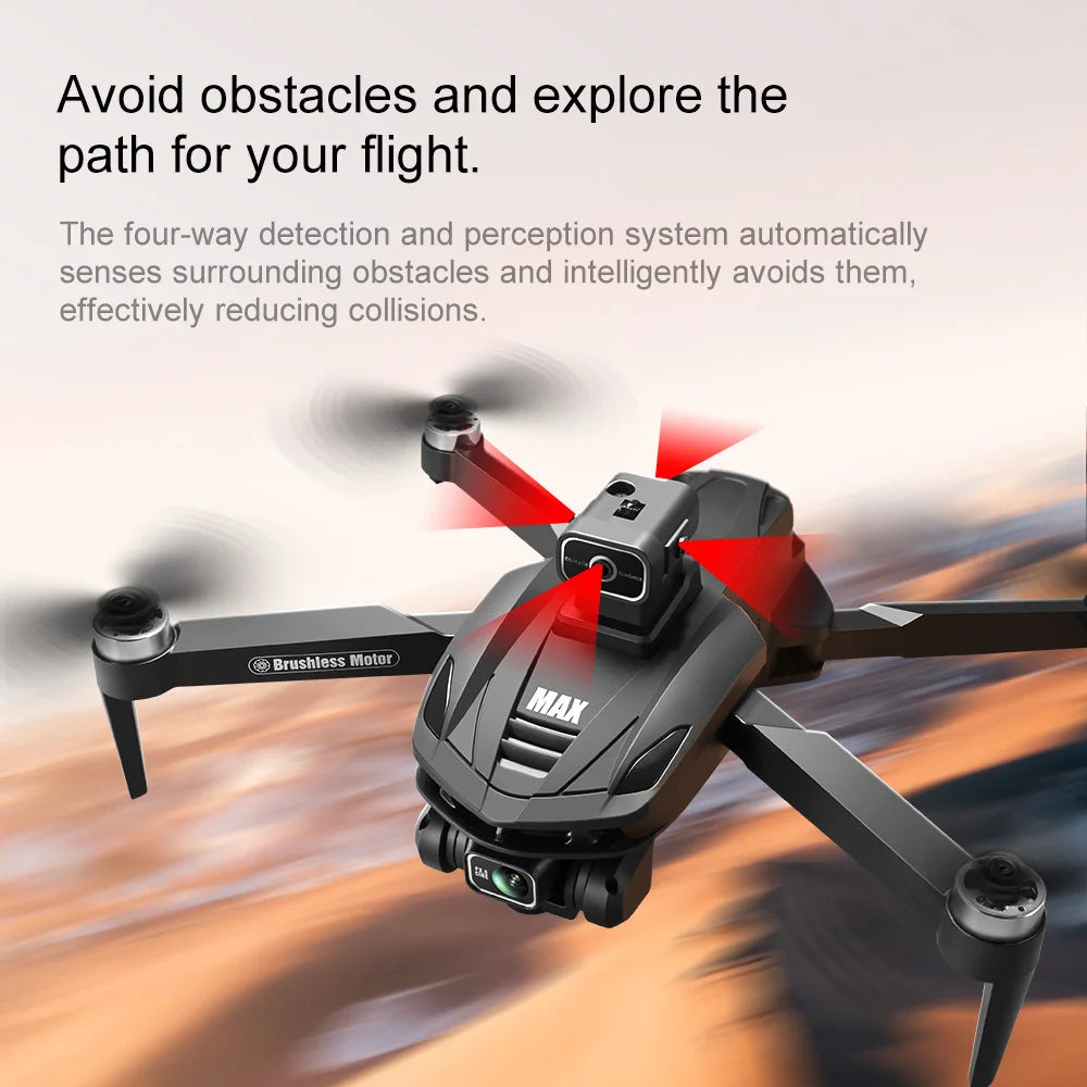 2025 V168 Pro MAX GPS Drone – 8K HD Camera, 5G WiFi FPV, 360° Obstacle Avoidance, Brushless RC Quadcopter