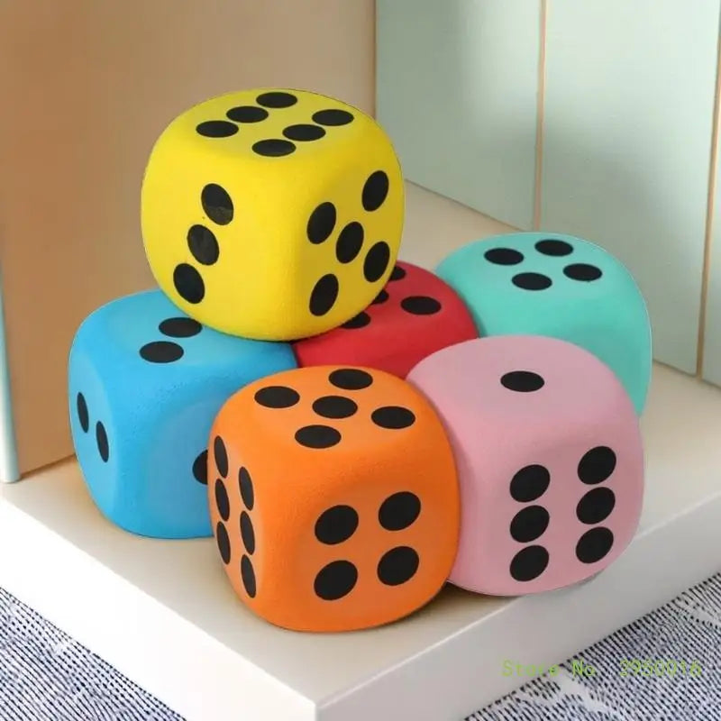 80mm Large Foam Dot Dice – Six-Sided Counting Toy for Kids, Learning Aids for Classroom Math and Board Games