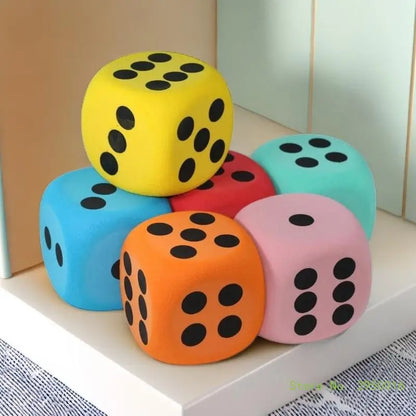 80mm Large Foam Dot Dice – Six-Sided Counting Toy for Kids, Learning Aids for Classroom Math and Board Games