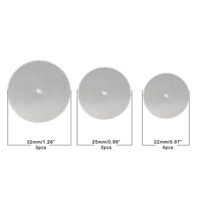 11PCS Mini Circular Saw Blade Set – Precision Cutting Discs with Adapter Rod for Wood & Metal (22–32mm)