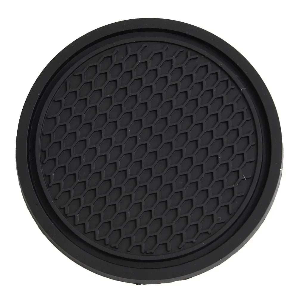 Universal Black Anti-Slip Car Cup Holder Coaster Pads – Interior Accessories for Most Vehicles