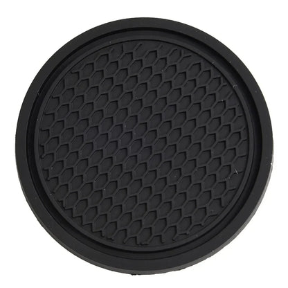 Universal Black Anti-Slip Car Cup Holder Coaster Pads – Interior Accessories for Most Vehicles
