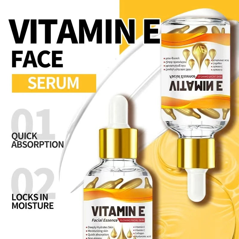 Vitamin C + E Capsule Serum with Squalane – Brightening Facial Serum for Radiant Skin with a Lightweight, Residue-Free Finish