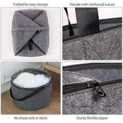 Felt Holder Bag - Large Capacity Storage Box for Household Goods, Sundries, Hats, Clothes, and Travel Essentials